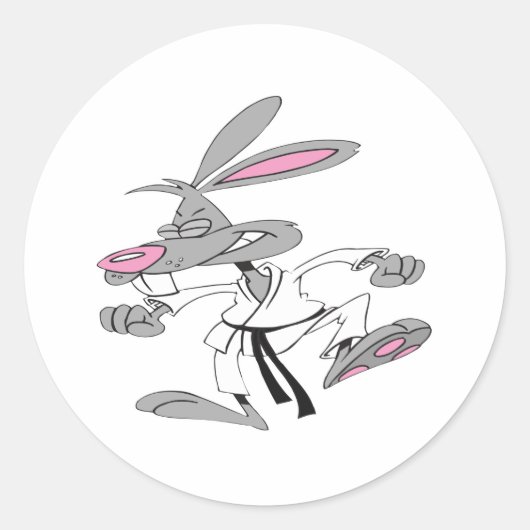 Sticker Rond Karate-Bunny (Devant)