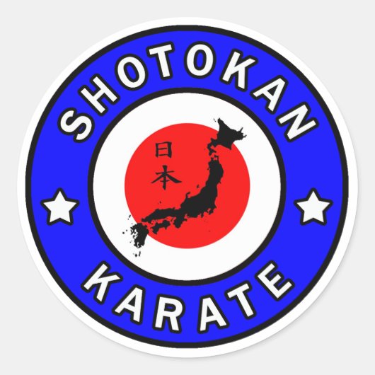Sticker Rond Karaté de Shotokan (Devant)