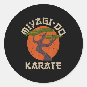 Sticker Rond Karate Dojo Entraînement Arts Martiaux Bonsai Tree