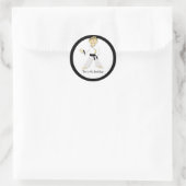 Sticker Rond KARATE GARÇON Blackbelt Anniversaire Fête Favorise (Sac)