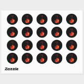 Sticker Rond Karate Instructeur Karate Étudiants Karate Calligr (Feuille)