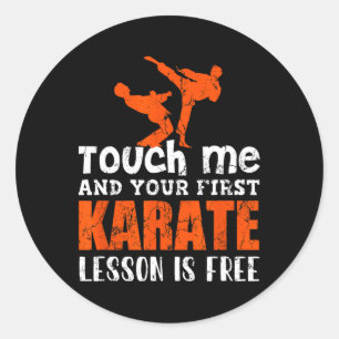 Sticker Rond Karate Karate Karate Karate Pour Enfants Karate Ra