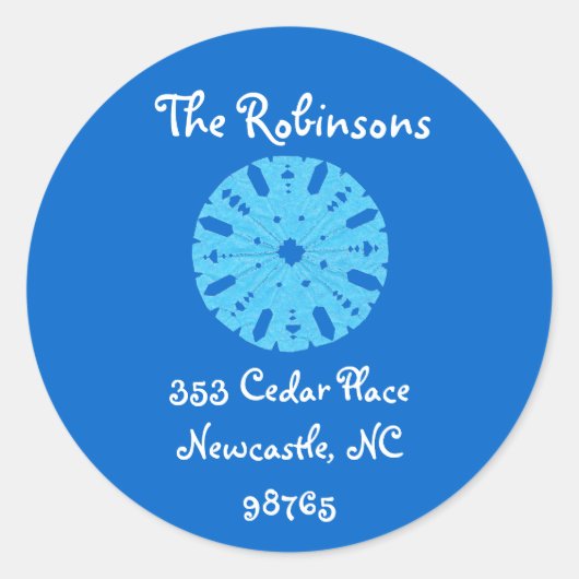 Sticker Rond Karate Kat adresse de retour (Devant)