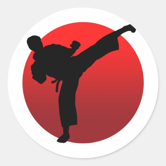Sticker Rond KARATE keri (Devant)