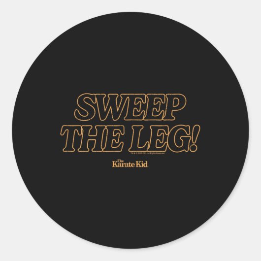 Sticker Rond Karate Kid - Balayer La Jambe (Devant)
