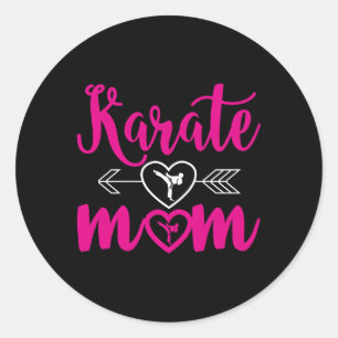 Sticker Rond Karate Maman Peut Faire Du Karaté
