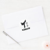 Sticker Rond karate man icône symbole chinois (Enveloppe)