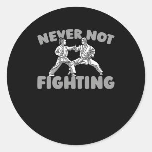 Sticker Rond Karate Martial Arts Fighter - Karate 1