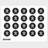 Sticker Rond Karate Monkey Ironic Wildlife Ape Fighter (Feuille)