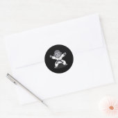 Sticker Rond Karate Monkey Ironic Wildlife Ape Fighter (Enveloppe)