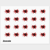 Sticker Rond Karate Ninja (Feuille)