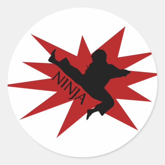 Sticker Rond Karate Ninja (Devant)