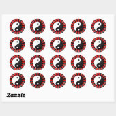 Sticker Rond Karate Party Red Anniversaire Fête Favoriser Class (Feuille)
