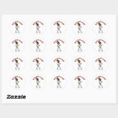 Sticker Rond Karate pour femmes sombres (Feuille)