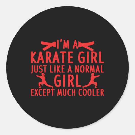 Sticker Rond Karate Pour Taekwondo Karate Ceinture Noire (Devant)