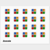 Sticker Rond Karate spectaculaire (Feuille)