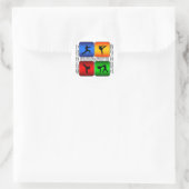 Sticker Rond Karate spectaculaire (Sac)