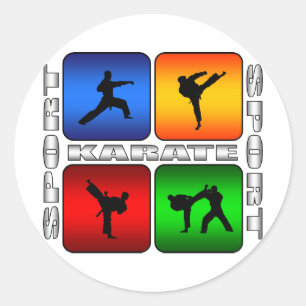 Sticker Rond Karate spectaculaire