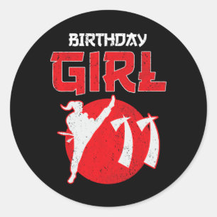 Sticker Rond Karate Taekwondo 11 ans Anniversaire Martial Art