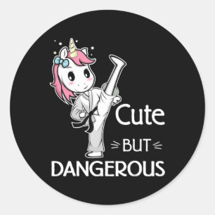 Sticker Rond Karate Taekwondo Unicorn Karate