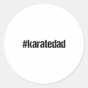 Sticker Rond Karatedad Drôle Karate Papa T Shirt