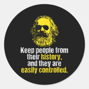 Sticker Rond Karl Marx Citation Funny Parti Socialiste Dsa