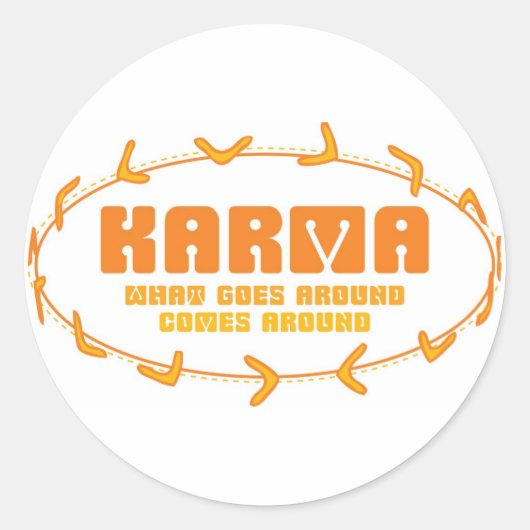 Sticker Rond Karma Boomerang (Devant)