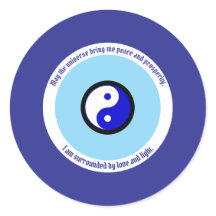 Karma Protection bleu foncé mal yeux Yin Yang