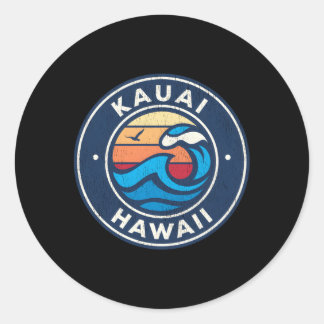 Sticker Rond Kauai Hawaii Hi Vagues Nautiques