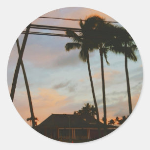 Sticker Rond Kauai Palms