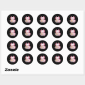 Sticker Rond Kawaii Anime Axolotl Ramen (Feuille)