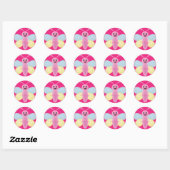 Sticker Rond Kawaii Bee Thunder_Cove multicolore (Feuille)