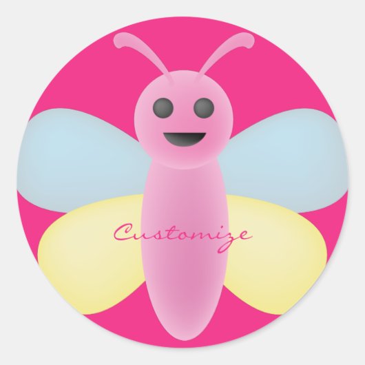 Sticker Rond Kawaii Bee Thunder_Cove multicolore (Devant)