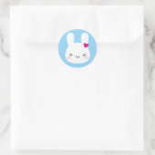 Sticker Rond Kawaii Bunny Émotions (Sac)
