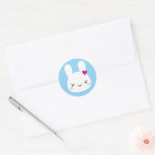 Sticker Rond Kawaii Bunny Émotions (Enveloppe)