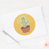 Sticker Rond Kawaii Cactus (Enveloppe)