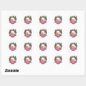 Sticker Rond Kawaii canard ramen (Feuille)