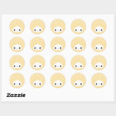 Sticker Rond Kawaii Cloud (Feuille)