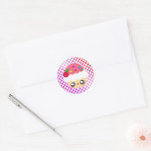 Sticker Rond Kawaii Cupcake ! (Enveloppe)