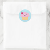 Sticker Rond Kawaii Cupcake (Sac)