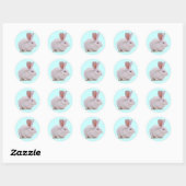 Sticker Rond Kawaii Cute Bunny (Feuille)