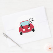 Sticker Rond Kawaii Devil Car (Enveloppe)