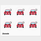 Sticker Rond Kawaii Devil Car (Feuille)