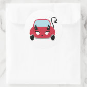 Sticker Rond Kawaii Devil Car (Sac)