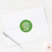 Sticker Rond Kawaii Dinosaur (Enveloppe)
