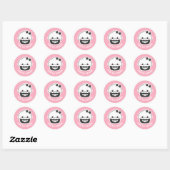 Sticker Rond Kawaii Goth Éffrayant Cute Cupcake (Feuille)