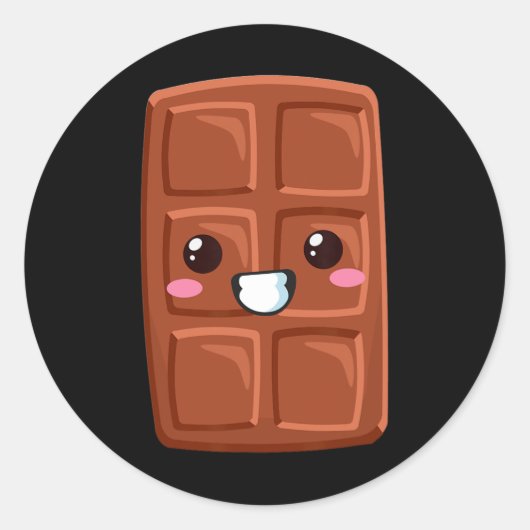 Sticker Rond Kawaii Halloween Groupe Costume Party S'mores Choc (Devant)