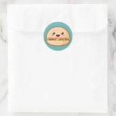 Sticker Rond Kawaii Hamburger (Sac)