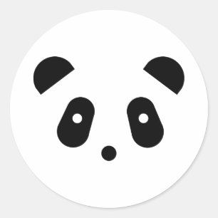 Sticker Rond Kawaii ~ Jote Panda Face
