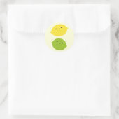 Sticker Rond Kawaii Lemon & Lime (Sac)